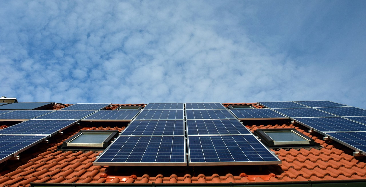 solar on the roof of a house